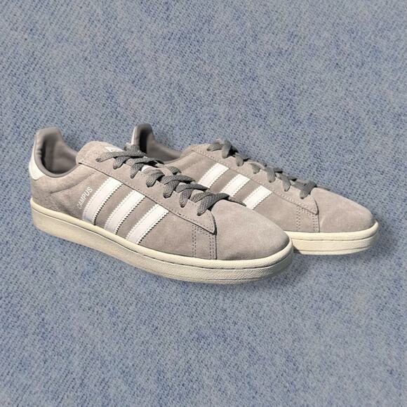 Adidas Campus Gray Suede Men’s Sneakers - Size 9.5 - Picture 1 of 7